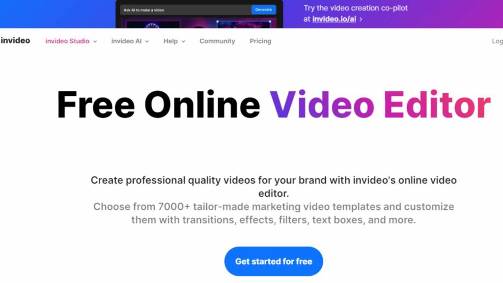 InVideo ist ein SaaS-Startup, das Dienstleistungen zur Erstellung und Bearbeitung von Videos anbietet.