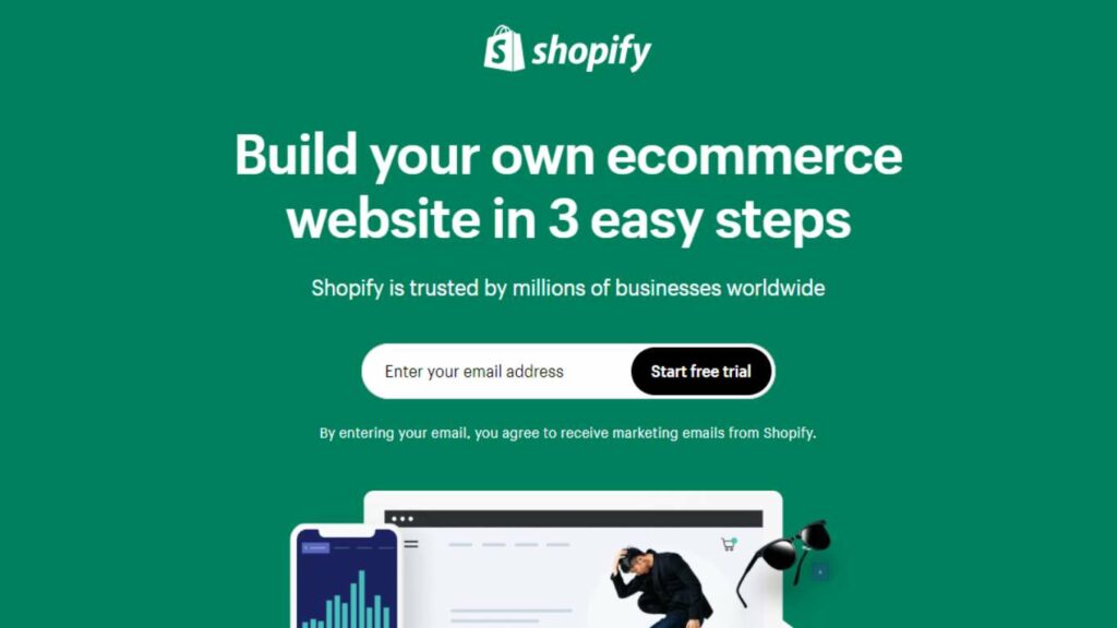 Erstellen Ihres Shopify-Kontos.